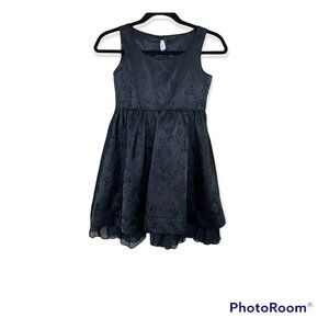 H and M Young Black Empire Waist Dress